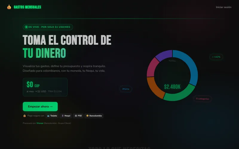 Captura de la app Gastosia